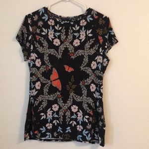 Ted Baker Patterned Short Sleeve Tee Floral